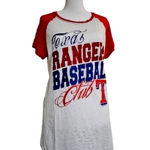 📣Women's Tshirt World Champions ⚾Texas Rangers Burn Out Glitter Size L NWOT 😍